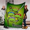 Customizable TMNT Throw Blanket – Personalized Name, All-Season Cozy Snug Blanket, Machine Washable, Personalized Blanket