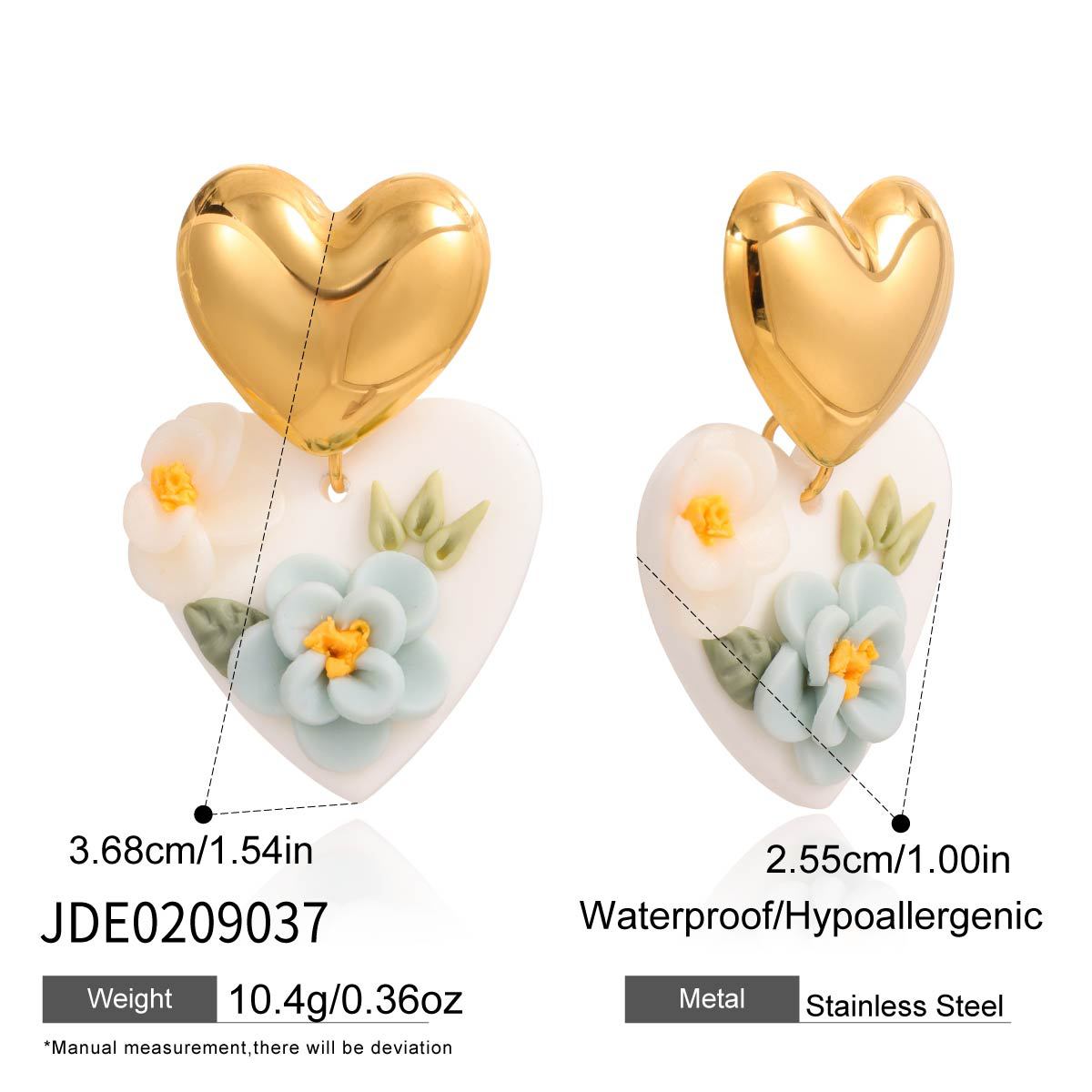 European and American soft ceramics niche titanium steel stud earrings earrings stainless steel