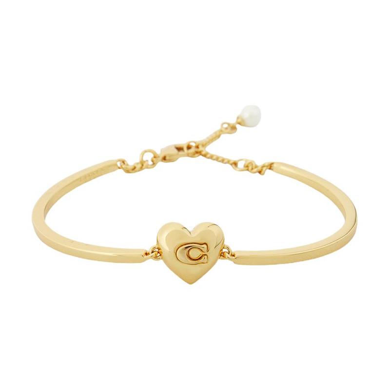COACH Classic Brand Design Brass Bracelet Women s Gold