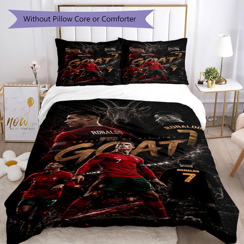 Ronaldo's Golden Legend: Ronaldo's Legacy Bedding Set, Breathable Duvet Cover with Pillowcases, Soft Bed Linen for Bedroom Home Decoration, Perfect Fe