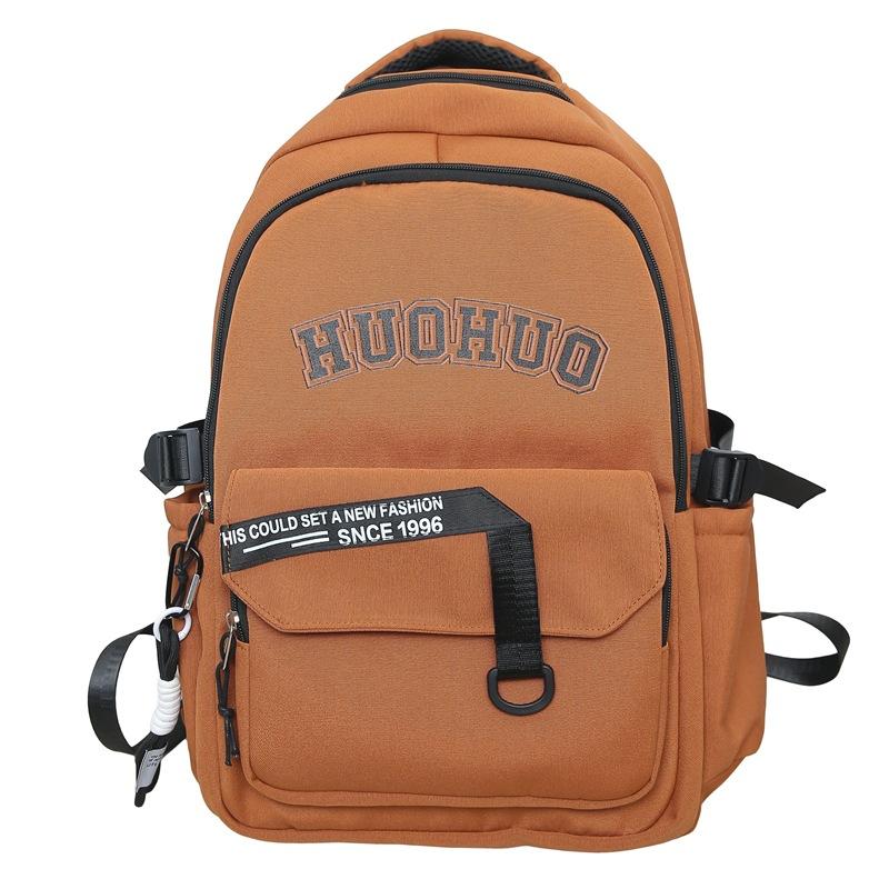 

Большой вместительный мужской рюкзак для средней школы, школьный рюкзак для женщин коричневый