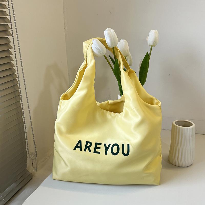 Niche Summer Thin Letter Bag Sweet and Fresh Large Capacity Shoulder Portable Tote Bag Shopping