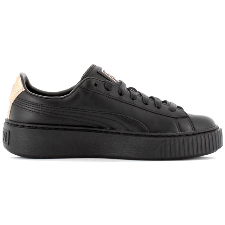 Puma Basket Platform Rg Lightweight Durable Non-Slip Low-Top Sports Sneakers Women sneakers Black 368190-01