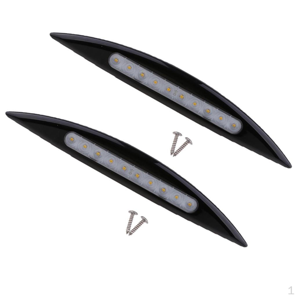 

12-светодиодный глянцевый белый внешний тент 12x 12v + черный корпус для автофургона чёрный