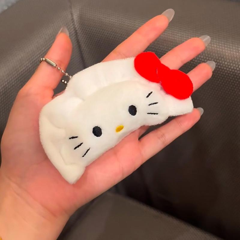 Cartoon Anime Kt Kat Plüschtier Schlüsselanhänger Kawaii Knödel Anhänger Lustige Rucksack Dekoration Zubehör Geburtstagsgeschenk