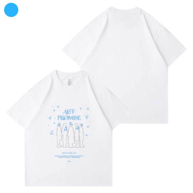 TX T2024 World Tour Concert ActPromise Peripheral Same Short Sleeve T-Shirt Printed Bottom Shirt on Clothes