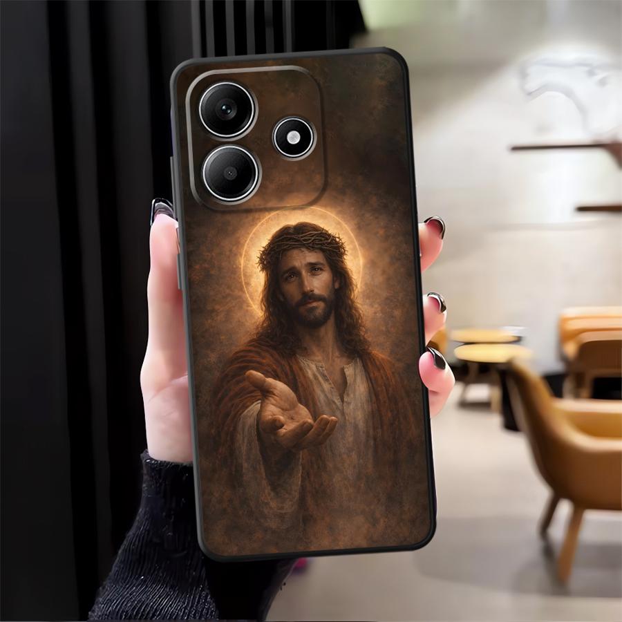Creative Jesus Art Phone Cover Case for Xiaomi Redmi Note 14 9 8 7 14C A3 A4 A5 A1 12C 13C 10 12 11 K80 13 Pro Plus A2 K40 A1