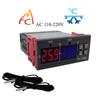 STC-3008 Duální digitální regulátor teploty Dva reléové výstupy Termostat Ohřívač s sondou 12V 24V 220V Domácí lednice Chlazení Topení