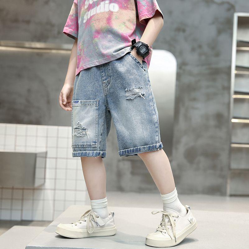 Children's Clothing Boys' Denim Shorts Children's Shorts Summer Shorts Cropped Shorts Student Pants