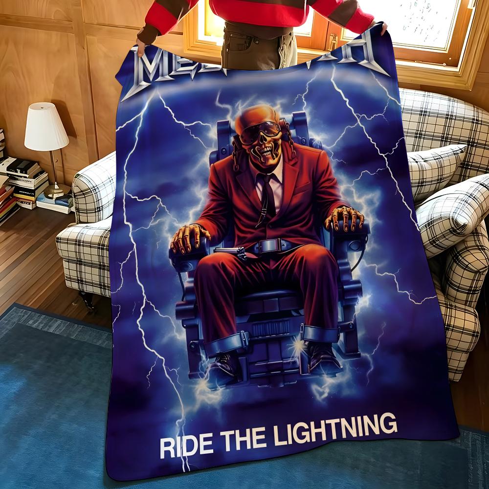 Music M-Megadeth Throw Flannel Blanket Suitable for Sofas Beds Offices Travel, Camping Chairs