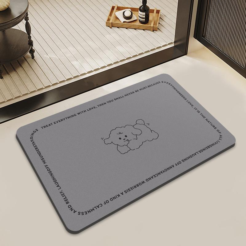 

Simple wind soft diatom mud floor mat household bathroom floor mat toilet door water absorption quick drying non-slip foot mat 40*60cm