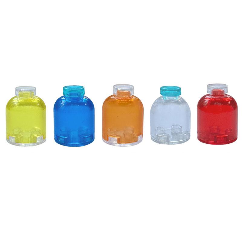 MOC City Scene Building Blocks Food Accessories Vegetable Fruit Shopping Cart Wine Bottle Toy
