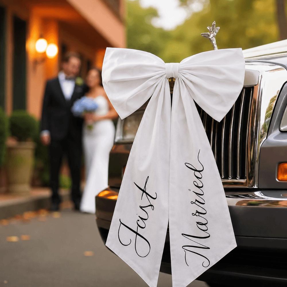 Large Size Car Ribbon Bow Lovely Style Just Married Car Decor Romantic Wedding Car Bow Wedding Day