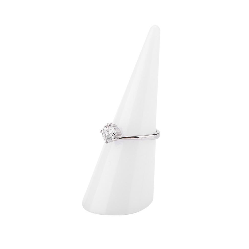 5 Stück Einzel-Finger-Display Halter Vitrinenständer Schmuck s (Weiß)