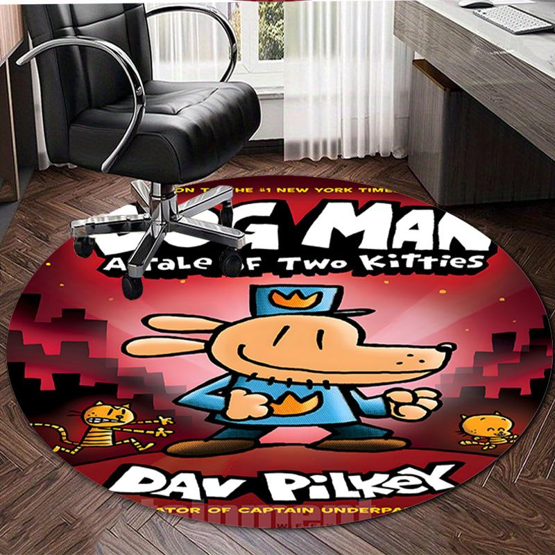 1pc DogMan2 Design Printed Area Round Carpet for Bedroom Living Room Home Decor Rugs Mat Non Slip Mat Rug for Bedside
