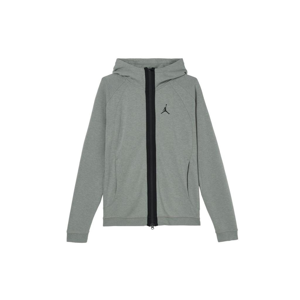 Jordan Pattern Logo Zip Hoodie Jacket Men Outerwear Dark-Grey DV9784-063