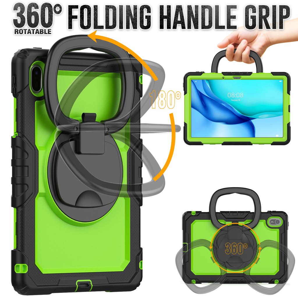 For Huawei MatePad SE 11 Kickstand Case PC + Silicone Tablet Cover with Shoulder Strap