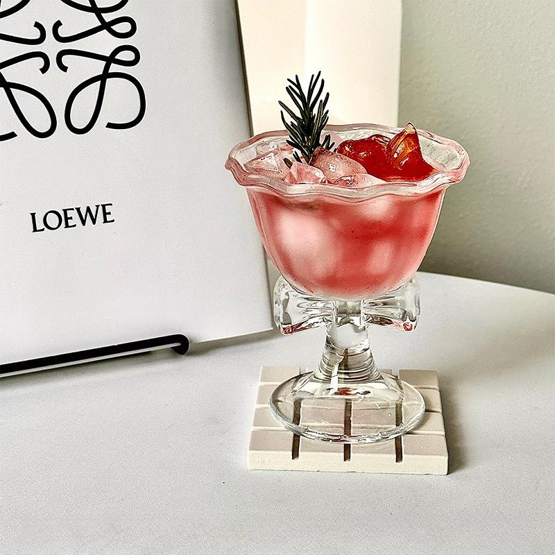 

Century Glass Ice Cream Cups, Dessert Cups, High-quality and Cute Coffee Cups with Exquisite and Personalized Designs for Girls 201-300ml