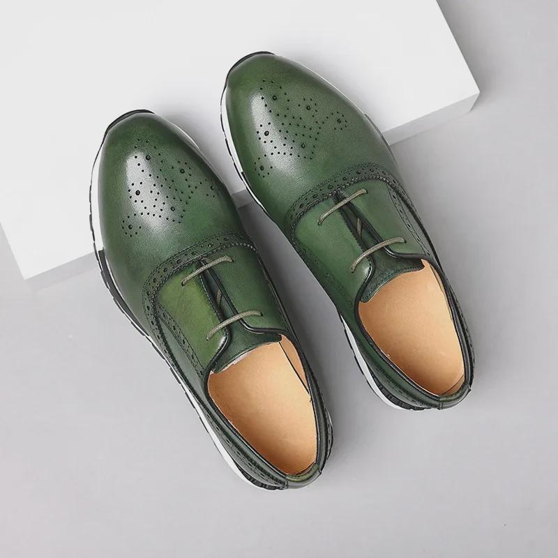 Men's Genuine Leather Casual & Business Fashion Sports Shoes