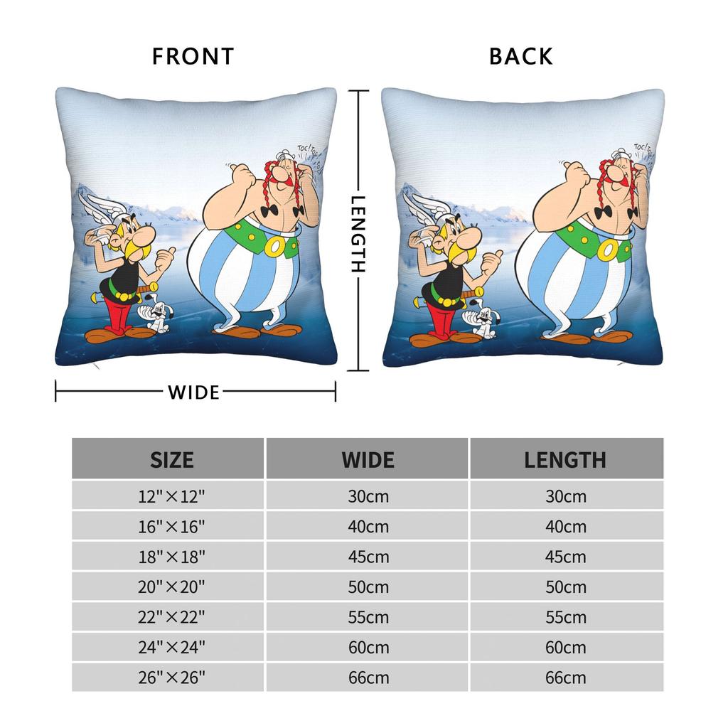 Pillow Cover A-Asterix E-Et Obelix Manga Fashion Pillow Case For Living Room Sofa Pillowcases