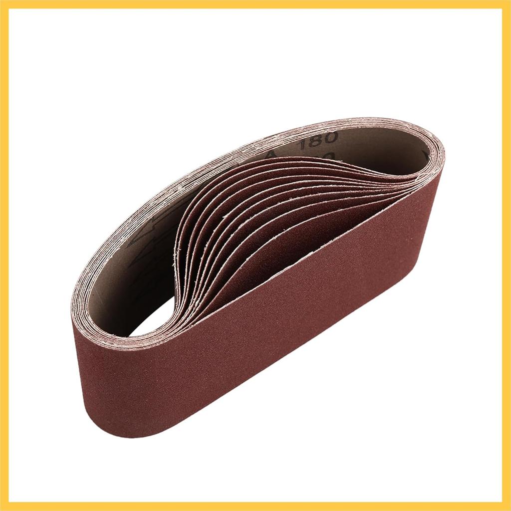 3 x 18 Inch Sanding Belts 180 Grit Aluminum Oxide Sanding Belt Sandpaper for Portable Belt Sander 10 Pcs Auto Replacement Parts