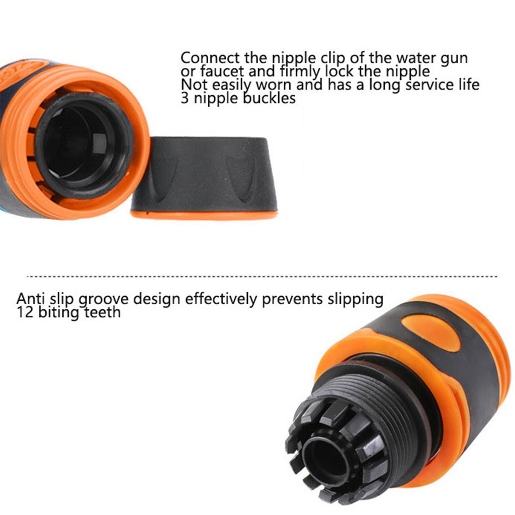 1/2 Inch Hose Quick Connector Leak Proof Designs Hose Coupler for Efficient Water Management in Gardens & Job Sites