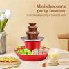 3 Tier Electric Chocolate Fountain Machine with Tray Food Grade Non Stick Stainless Steel White