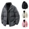 Autumn Winter 2025 Men's Stand Collar Thick Velvet Padded Cotton Jacket