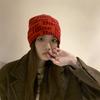 Niche street trendy brand personalized letter wool hat women's versatile pullover cold hat knitted melon fur hat men