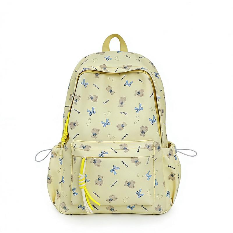 Schoolbag Korean girl style backpack 1011 summer floral small fresh lightweight large capacity schoolbag versatile casual backpack
