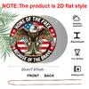 2D Flat, 1pc 7.87x7.87inch Aluminum, Patriotic Eagle "Home of the Free Because of the Brave" Vintage 2D Sign, Wall Art Decor for Home, Room