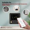 Smart WiFi Thermostat Color LCD For Alexa= Home Compatible Electric Floor Heating Compatible With Alexa= & Google Home In Black