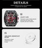 Curren 8442 Men's Quartz Watch, Six-Hand Dial, Rubber Strap, Fashion Sport Design