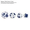 uxcell Craft Ceramic Mosaic Tiles 200g Round Blue and White Ceramic Mosaic Kit for Garden Paving Stone Cup Pads Set, Tiles,