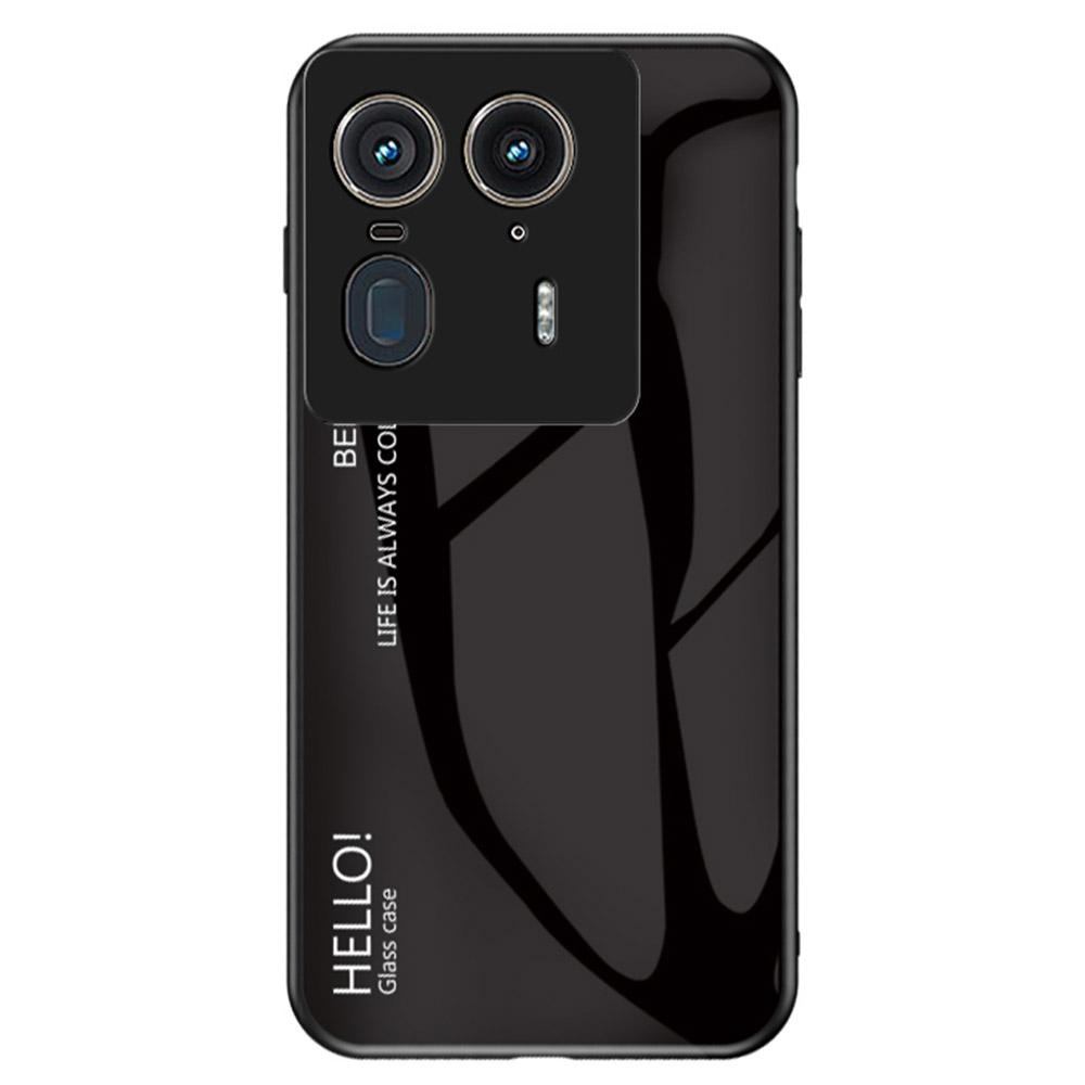 

Для Motorola Edge 50 Ultra 5G/Moto X50 Ultra 5G Чехол Защита от царапин Закаленное стекло+ПК+ТПУ Чехол для телефона Black