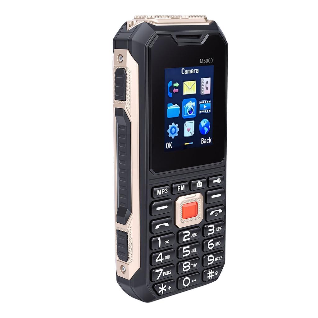 Senior Cell Phone HD Display Screen Dual SIM Big Buttons 2G Unlocked Phone with 0.08MP Rear Camera Flashlight