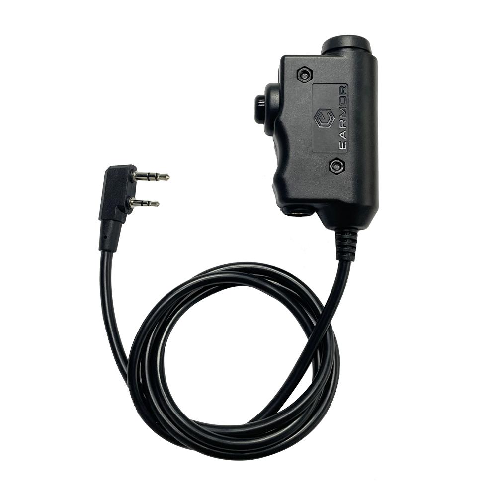 Cuffie Tattiche di Comunicazione EARMOR M32 SE, Protezioni Acustiche Elettroniche per Tiro, Cuffie Antirumore e Adattatore PTT EARMOR M51(KEN)