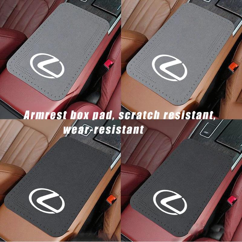 Suede Car Central Armrest Pad Scratch Resistant Anti Slip Cushion For Lexus CT ES GS NX IS250 RX350 IS200 LX570 UX250h CT200h