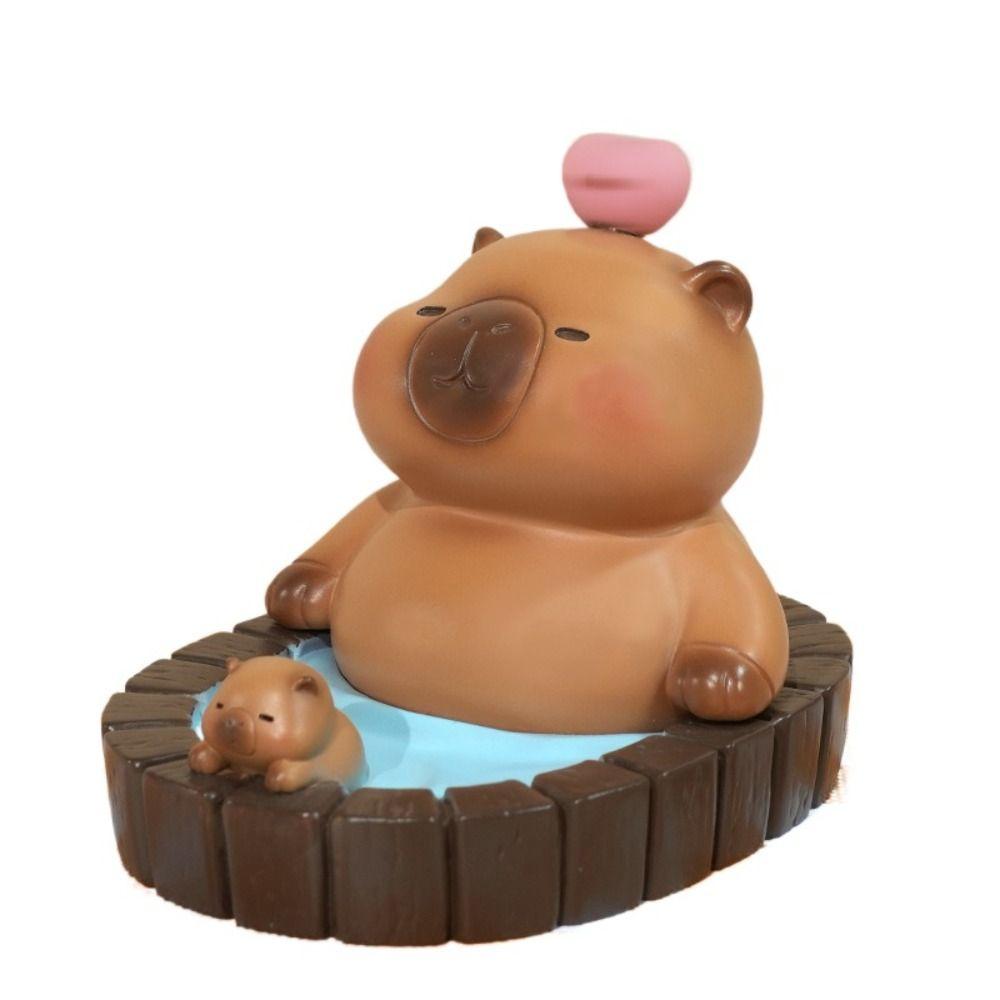 Bathing Capybara Phone Holder PVC Doll Capybara Cell Phone Bracket  Phone Accessories