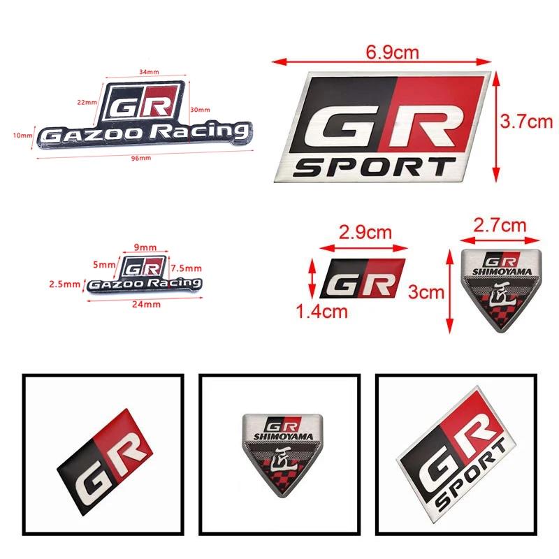 3D Metal Car Sticker Labeling Emblem Badge Decals For Sport GR Sport C-HR RAV4 Yaris Avensis Prado Prius Auto Accessories