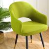 Nordic Curved Chair Cover Integrated Dining Chair Cover With Half Circle Full Coverage Universal Decoration For All Seasons