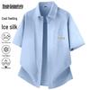 Mark Fairwhale Men's Retro Ice Silk Short Sleeve Shirt