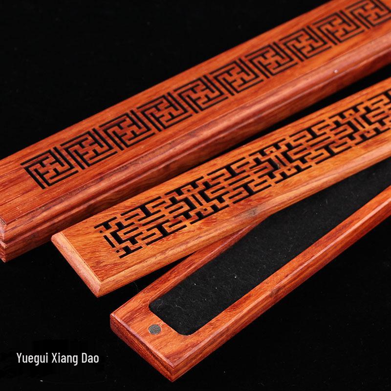 Vietnamese Rosewood Incense Burner - Hollow Red Wood Agarwood Incense Stick Holder and Ceremony Gift
