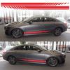 2Pcs PVC Car Body Side Decal Multi-color Racing Stripe Graphic Stickers Car Side Stickers  Auto