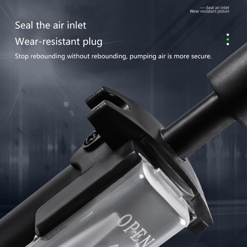 Bike Foot Floor Pump Portable Bicycles Tire Pump Hand BMX Bike Pump Inflator with Pressure Built-in Precisions Barometer