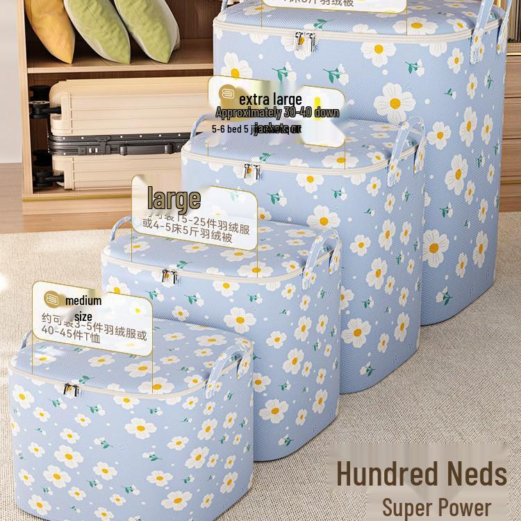 Large Capacity Dustproof, Moisture & Mite-Proof Cotton Quilt Storage Bag for Wardrobe