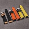 STAPELP Hybrid FKM Sailcloth Nylon Watch Strap 18mm 20mm 22mm 24mm Fluoro Rubber Leather Watchband For Each Brand Diving Watches