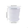 Flower Plant Pot Minimalist Portable Versatile Use Small Planter with Drainage Hole and Saucer for