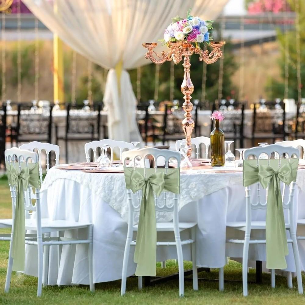Self Tie Chair Ribbon Ties Elegant Design Chair Cover Decoration  Festival Celebration
