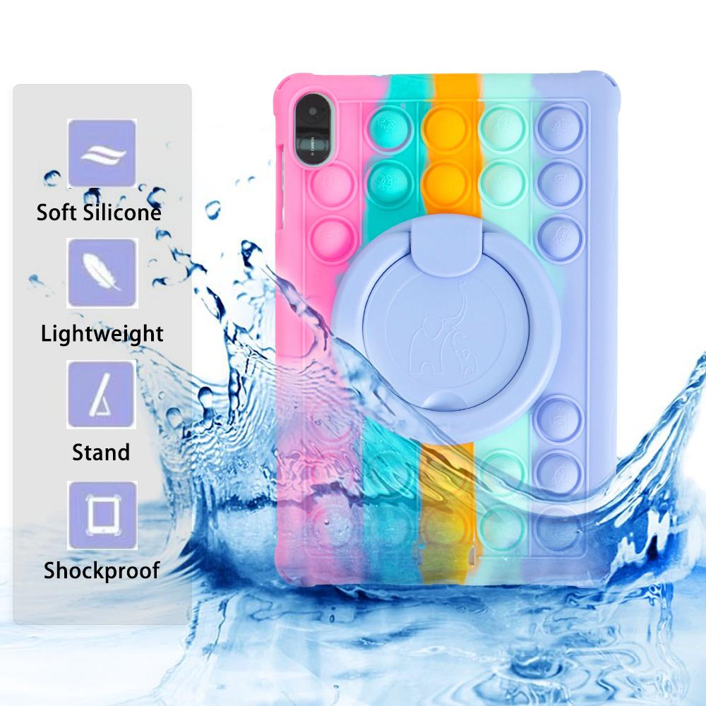 For Honor Pad X9/X8a Case Push Bubble Rotary Kickstand PC + Silicone Tablet Cover